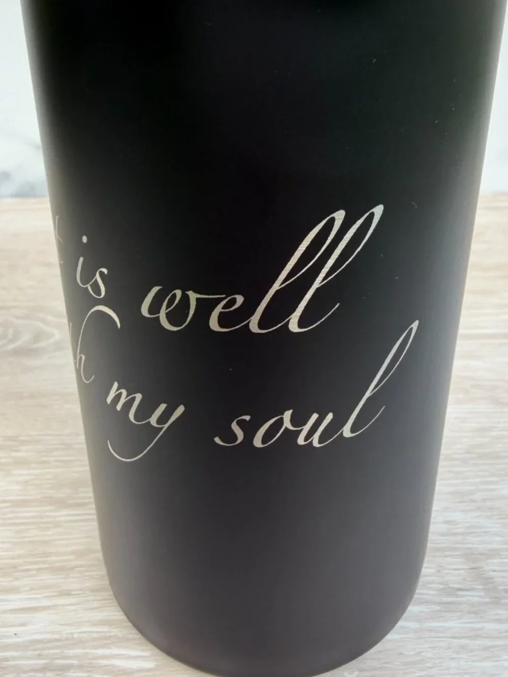 It Is Well Tumbler 12 oz Black Stainless Steel Insulated Christian Travel Mug